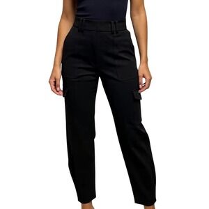 Express Black Cargo Pants High Waisted Utility Pockets  Womens Size 4
